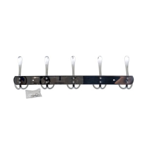 Cuier metalic Zilan cu 5 agatatori, inox, lungime 44.5cm, latime 13cm, 1kg, ZTS8145 - Img 2