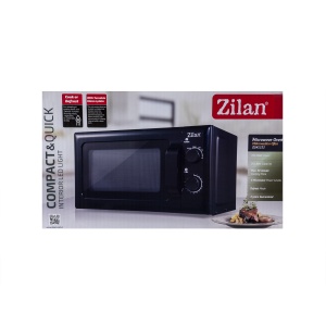 Cuptor cu microunde Zilan, 20l, 700w, 6 trepte putere, mecanic, negru, 30x30x20 cm, ZLN1222 - Img 5
