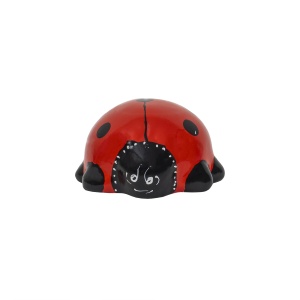 Decoratiune gradina ceramica buburuza, 8cm inaltime, 14cm lungime, design classic-vintage, Zilan, EXT10209 - Img 1