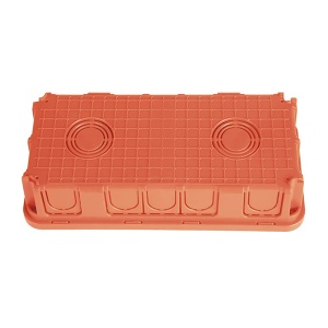 Doza Gewiss, 6 posturi, ingropata, modular, ABS, rosu, 90x194x50 mm, 300 C, IP44, EXT10613 - Img 2