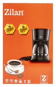 Filtru Cafea Zilan 1.25L, 800W, pastrare temperatura, plastic, negru, 8 cesti, ZLN3208 - Img 6
