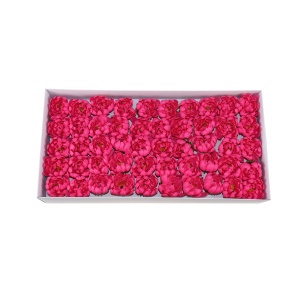 Flori nuferi sapun love, 50 buc/set, parfumate, 7 cm, cutie dreptunghiulara, CD4083-Roz - Img 1
