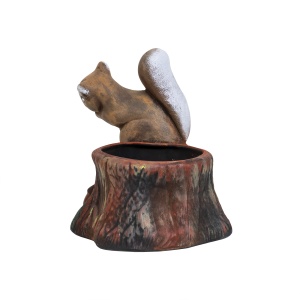 Ghiveci ceramica model veverita Zilan, lungime 23cm, inaltime 20cm, decoratiune gradina, EXT7067 - Img 3