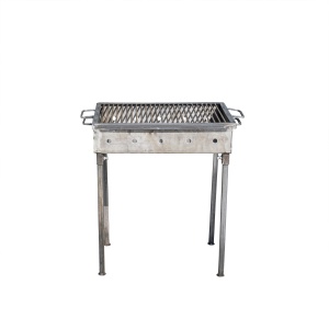 Gratar carbune Z-tools, 50x35 cm, 10 cm inaltime, metal, mobil, negru, EXT9910 - Img 2