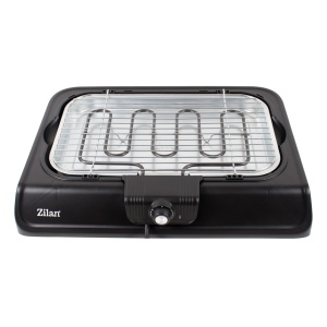 Gratar electric Zilan, 2000W, suprafata gatire 43x26 cm, inaltime ajustabila, negru, 50x36x8 cm, ZLN3772