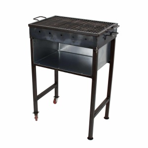 Gratar pe carbune Z-tools, mobil, metal, 62x43x92 cm, 30 Kg, negru, cod 4878