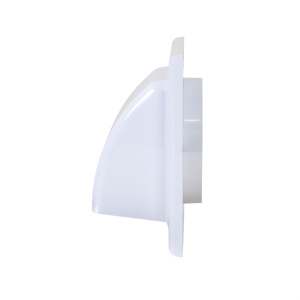 Grila evacuare cu clapeta Zilan, plastic alb stralucitor, rezistenta UV, dimensiuni 125x125 mm, cod EXT7197 - Img 2