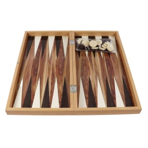 Joc de table Z-tools, lemn lacuit, 50x50cm, 2 zaruri + 30 piese, pliabil, multicolor, 987-5 - Img 2