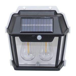 Lampa solara de perete Zilan cu 2 becuri LED, putere 28W, senzor de miscare, 3 moduri de lumina, dimensiuni 18.5x7x17.5 cm, ZTS8196 - Img 1