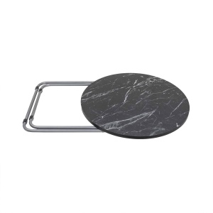 Masa plianta rotunda Zilan cu blat mdf, 60x65cm, picioare metalice, 4 scaune pliant bucatarie, 100kg, ZLN6951_4S - Img 3