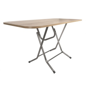 Masa plianta Zilan, 70x120x73 cm, blat MDF, picioare metalice, cu 2 scaune pliabile, ZLN2531_STEJAR_2S - Img 3