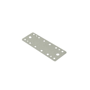 Placa perforata otel Zilan, 180x65x2.5 mm, argintie, 4529 - Img 1