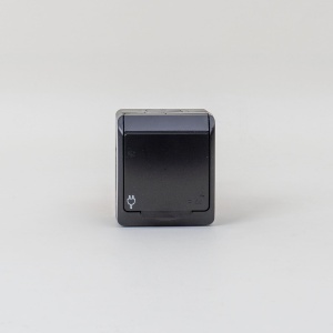 Priza simpla Zilan HERMES, 16A/250V, negru, 6.5x7.6x5 cm, ELPL-0324-09 - Img 2