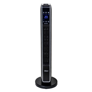 Radiator electric Zilan, 2200W, design turn, pentru incaperi pana la 25 m², negru, 74x21x21 cm, ZLN2076