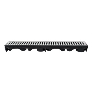 Rigola Zilan 100X13 cm, capac zincat, negru, EXT7597 - Img 1