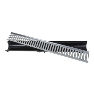 Rigola Zilan 100X13 cm, capac zincat, negru, EXT7597 - Img 2