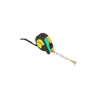 Ruleta cauciucata Zilan, 3m lungime, 25mm latime, galben cu negru, sistem de blocare, ZLN2929