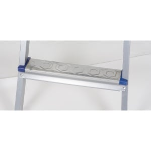 Scara metal Zilan, 3 trepte + platforma, fixa, greutate maxima 150 Kg, inaltime maxima 1.44m, argintie, ZLN1152 - Img 2