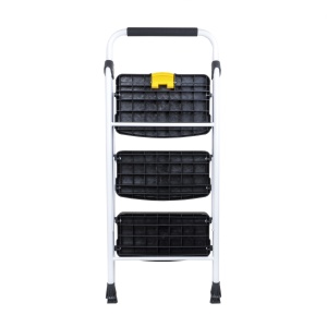 Scara metalica Z-TOOLS cu 3 trepte late, pliabila, dimensiuni 46x61x105 cm, greutate maxima 150 kg, ZTS8091 - Img 3