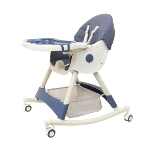 Scaun de masa copii Z-TOOLS, pliabil, balansoar, albastru, inaltime 90cm, lungime 49cm, latime 25cm, greutate maxima 50kg, varsta 5-72luni, ZTS9137 - Img 3