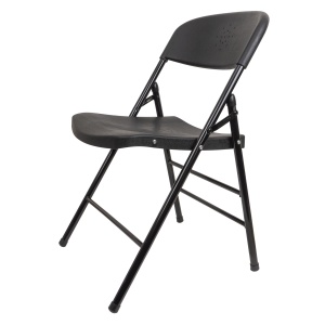 Scaun pliant Z-Tools, plastic, negru, 74cm inaltime totala, 45cm latime totala, 40cm adancime, greutate maxima 150kg, ZTS9165