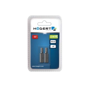 Set 2 bucati bit-uri pentru surubelnita HOGERT HEX H5 25mm, fabricat din otel S2, rezistent la deformare, 1/4", HT1S345 - Img 2