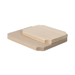 Set 2 tocatoare dreptunghiulare Zilan din lemn de fag, 25x20.5x2 cm + 20x15.5x2 cm, bej, EXT6068 - Img 2
