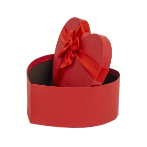 Set 3 cutii in forma de inima Zilan, dimensiuni: 13.5x29.5cm + 12x25.5cm + 10.5x22cm, rosu, CD2085-rosu-2 - Img 2