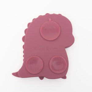 Set hranire bebelus Z-TOOLS, 6 piese, silicon, model dinozaur, farfurie 23x18x2.5 cm, bol 13x5 cm, baveta 32x23 cm, lingurita 14x3.5 cm, canita 8x9 cm, ZTS9096 - Img 5