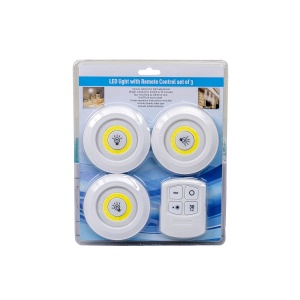 Set lampi LED autoadezive Zilan cu telecomanda, reglare intensitate, diametru 9cm, 25x21x5 cm, ZTS8221 - Img 2