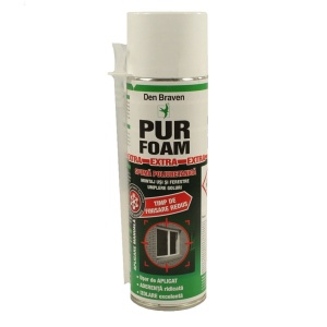 Spuma poliuretanica Den Braven 500ml, aplicabila cu tub adaptor, utilizare pentru izolatii, rezistenta la umiditate, DPU368705