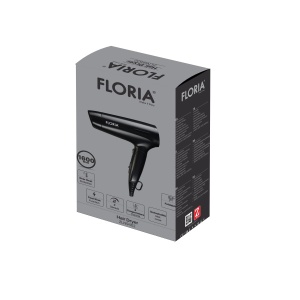 Uscator de par Floria, 1600W, 3 trepte de temperatura, 2 trepte de viteza, maner pliabil, ionizare, 24x20x7 cm, ZLN9402 - Img 2