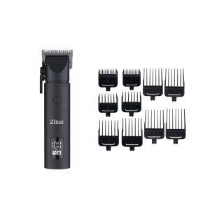 Aparat de tuns electric Zilan 11 in 1, reincarcabil, LED, lame din otel inoxidabil, incarcare rapida, utilizare cu fir si fara fir, marimi de ras 1.5/3/4.5/6/10/13/16/19/22/15mm, dimensiuni 21x22x8 cm, greutate 2kg, ZLN8696 - Img 6