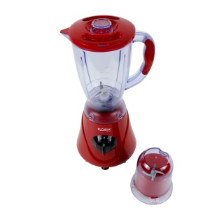 Blender Zilan cu rasnita pentru alimente uscate, putere 300W, capacitate 1.6L, 2 viteze + impuls, anti-alunecare, rosu, ZLN7917