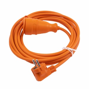 Cablu prelungitor Zilan cu priza si stecher, 3x1.5mm, 5m, 220V, 3500W, portocaliu, exterior, interior, EXT5654