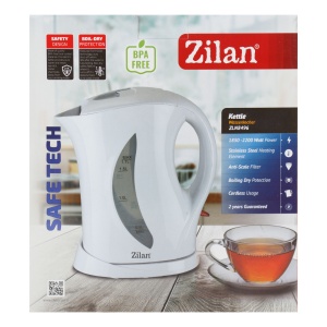 Cana fierbator electrica Zilan, 1.7L, 2200W, fara fir, element de incalzire ascuns, oprire automata, 23x25x15 cm, ZLN8496 - Img 3