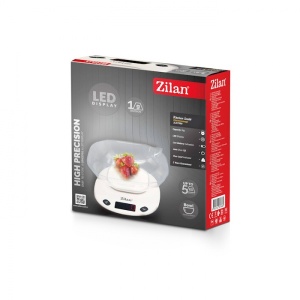Cantar de bucatarie digital Zilan, capacitate 5kg, ecran LCD, bol detasabil 17x19x6 cm, ZLN7880 - Img 3