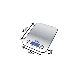 Cantar digital Zilan, inox, 1g-5kg, 18x14x2.1cm, oprire automata, display LCD, ZLN2984 - Img 3