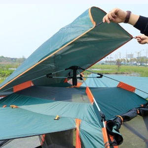 Cort de camping Z-TOOLS pentru 4 persoane, impermeabil, 200x200x150 cm, 2 usi, rezistent la vant, ZTS8464 - Img 4