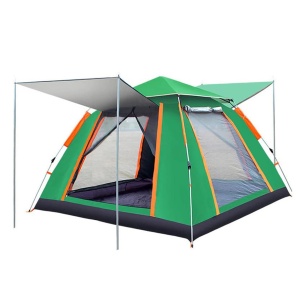 Cort de camping Z-TOOLS pentru 4 persoane, impermeabil, 200x200x150 cm, instalare rapida, greutate 3kg, ZTS8465 - Img 1