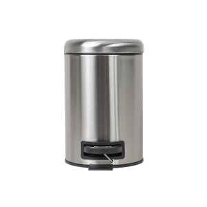 Cos menajer Zilan cu capacitate 3 litri, inox, cilindru, 25.5x16x16 cm, pedala, ZLN4551