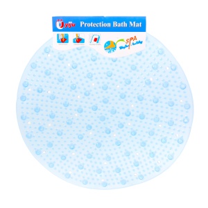 Covoras pentru cada Zilan, diametru 50cm, ventuze, masaj talpi, greutate 1kg, 3996_bleu - Img 1