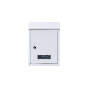 Cutie postala metalica Z-TOOLS, 21.7x7x30cm, alb, montare perete, deschidere laterala, ZTS5732_A