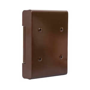 Cutie postala metalica Zilan, 20.5x6.5x29.1 cm, montare perete, utilizare comercial, laterala, maro, ZTS5734_M - Img 3