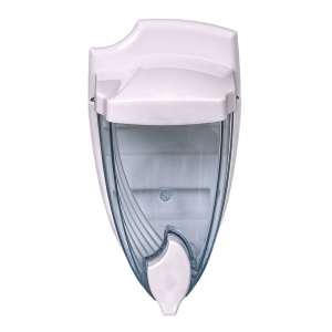 Dozator de sapun lichid Zilan, capacitate 400ml, plastic, alb, 8x8x17cm, EXTY-048 - Img 1
