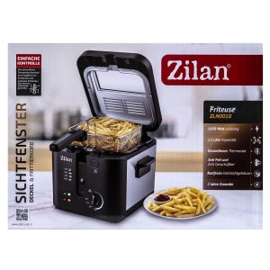 Friteuza Zilan, 1600W, capacitate ulei 2.5L, termostat, fereastra de supraveghere, 25x30x23 cm, ZLN0010 - Img 2