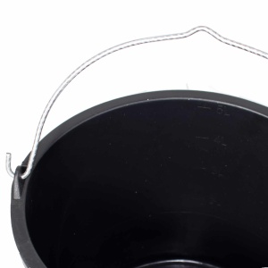 Galeata Z-tools, plastic flexibil, 5L, 220x220x0 mm, maner metal, negru, ZLN9596 - Img 3