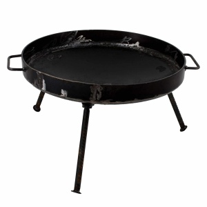 Gratar disc Z-tools, 51 cm diametru, 51x51x27 cm, mobil, otel, dublu maner, margine non-scurgere, 10 Kg, EXT5718 - Img 2