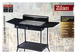 Gratar electric Zilan cu picior, 2400W, suprafata neteda 280x440 mm, inaltime reglabila, usor de curatat, transportabil, ZLN3789 - Img 3