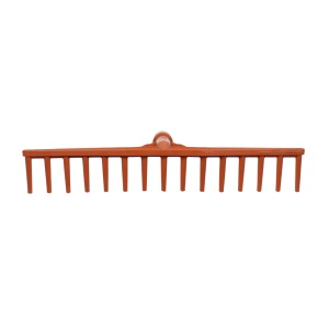 Grebla plastic Zilan, 60 cm, 15 dinti, forma dreapta, profesional, portocalie, 350 g, 9575 - Img 3